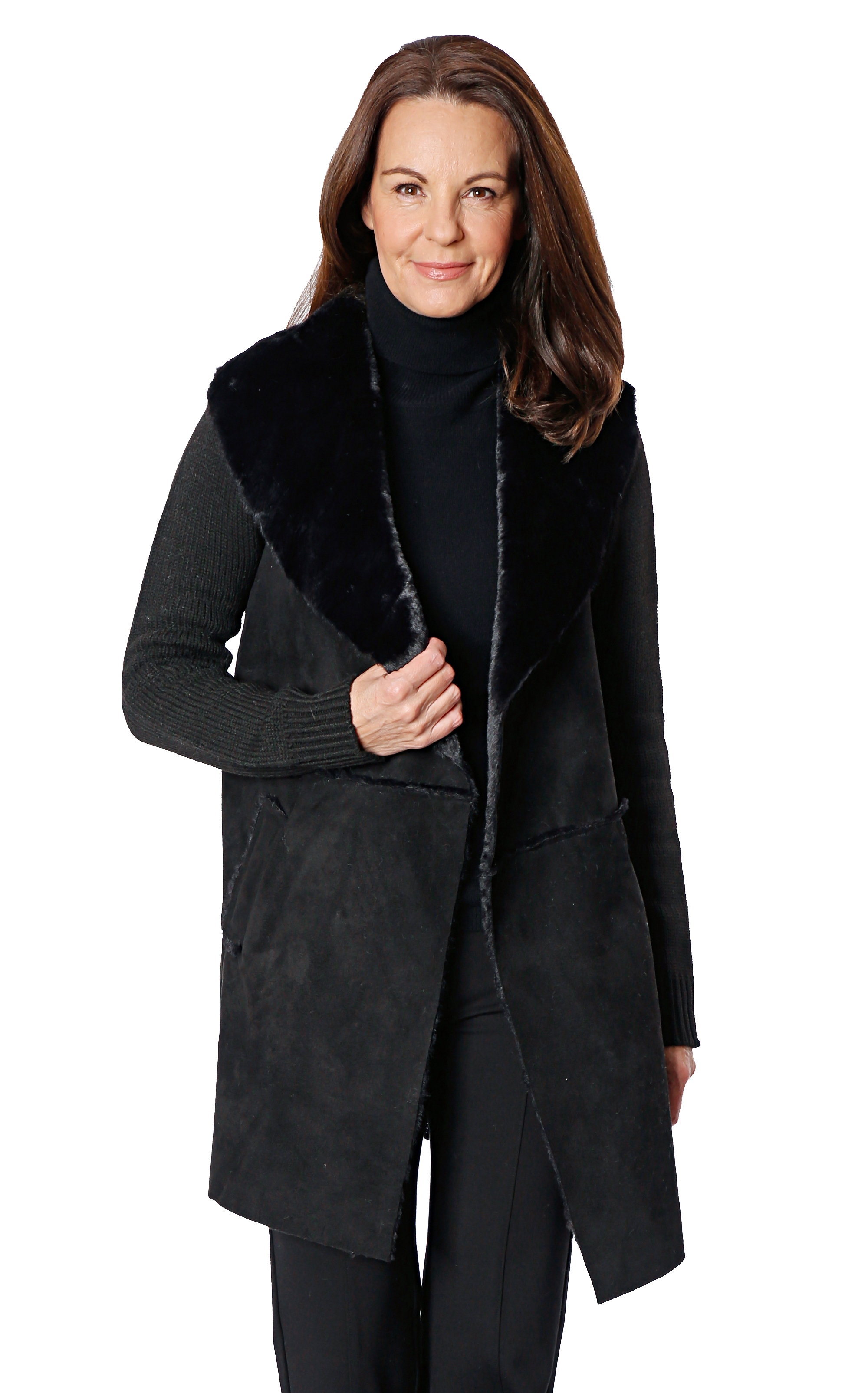 suede sweater jacket