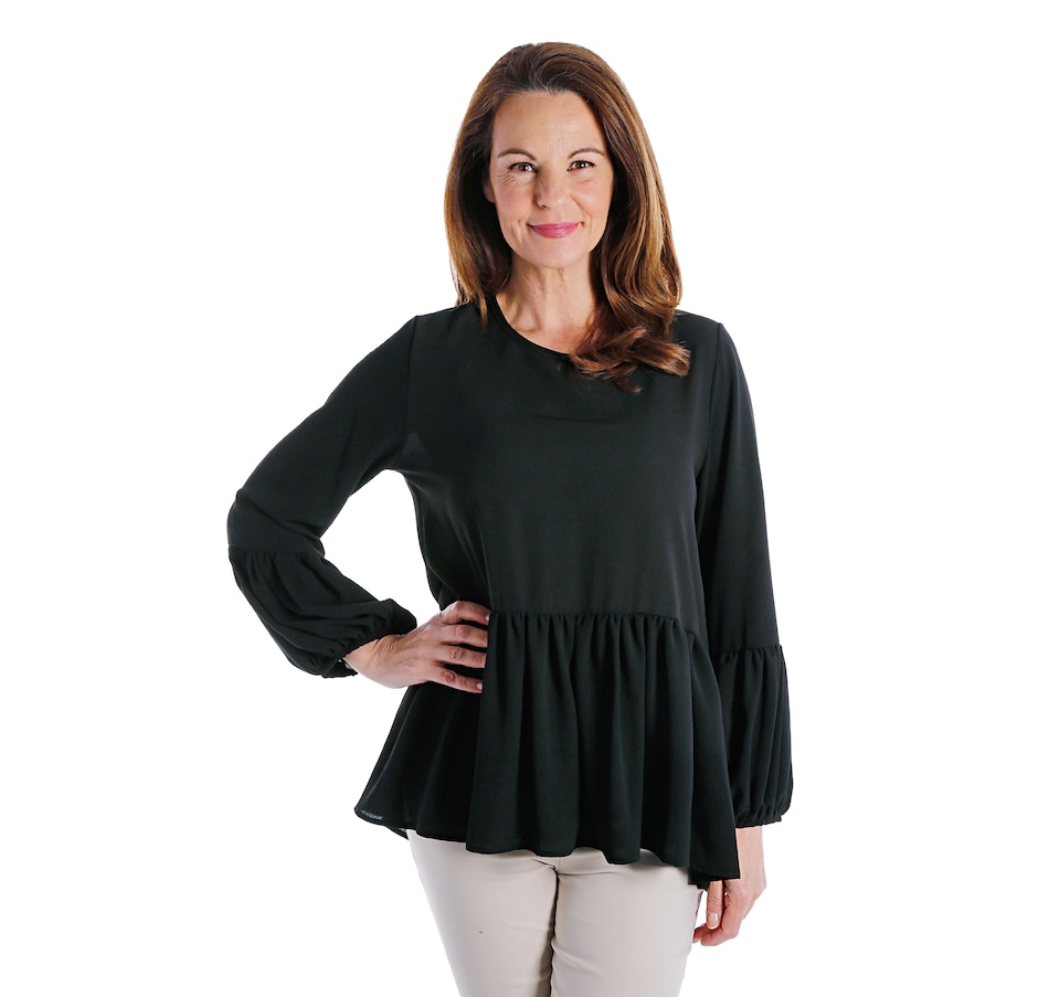 Image 527980_BLK.jpg, Product 527-980 / Price $14.33, Marallis Pebble Crepe Dolly Blouse from Marallis on TSC.ca's Fashion department