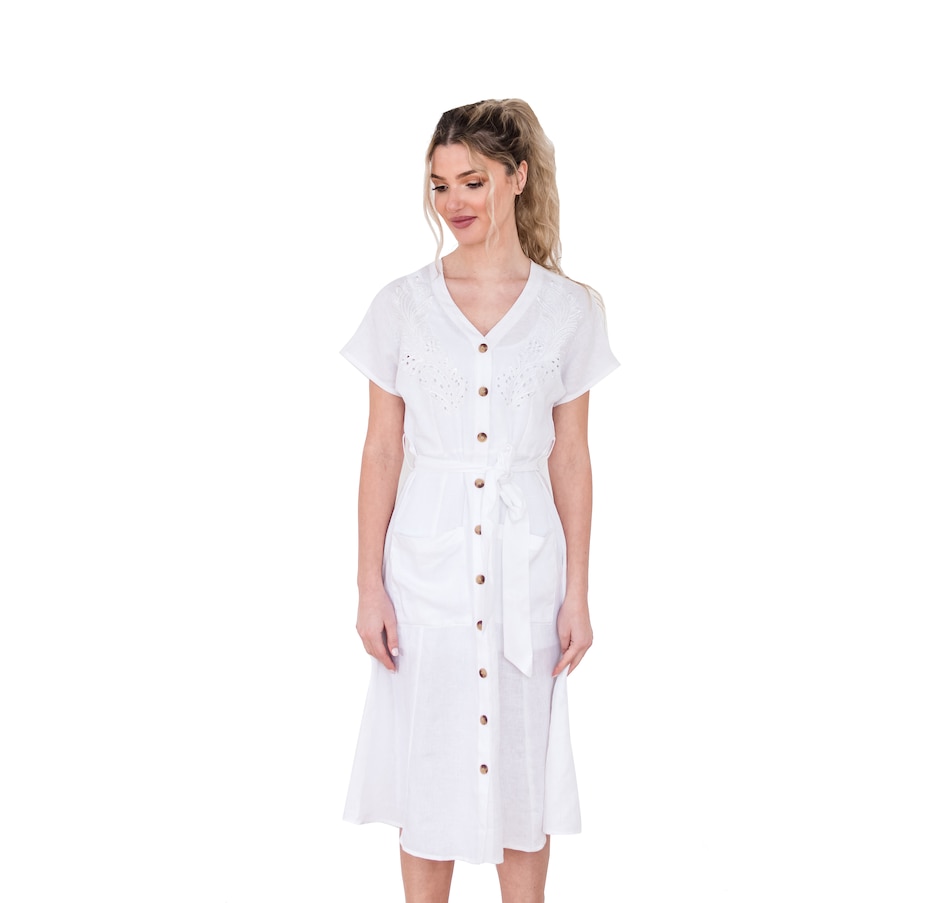 Image 528003_WHT.jpg, Product 528-003 / Price $64.33, Nado Button Down Front Dress from Nado on TSC.ca's Fashion department