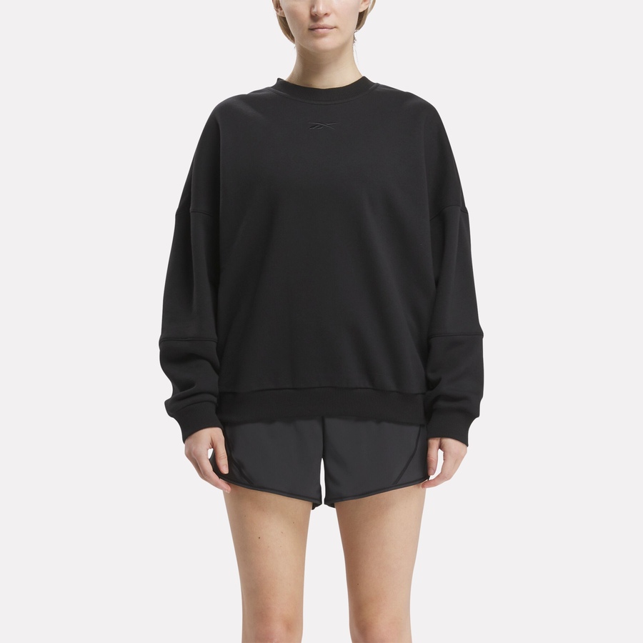 Image 528069_BLK.jpg, Product 528-069 / Price $29.33, Reebok Women's Lux Oversized Crew Top from Reebok on TSC.ca's Fashion department