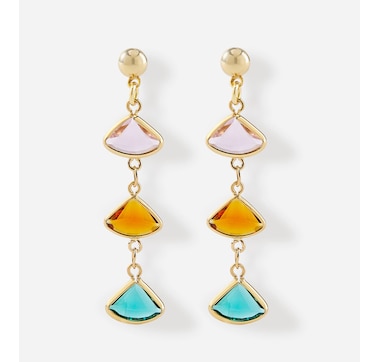 Charlie Paige Coloured Stones Fashion Earrings