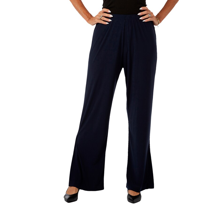 Image 528154_NVY.jpg, Product 528-154 / Price $59.99, Red Coral Side Slit Hem Pant from Red Coral Fashions on TSC.ca's Fashion department