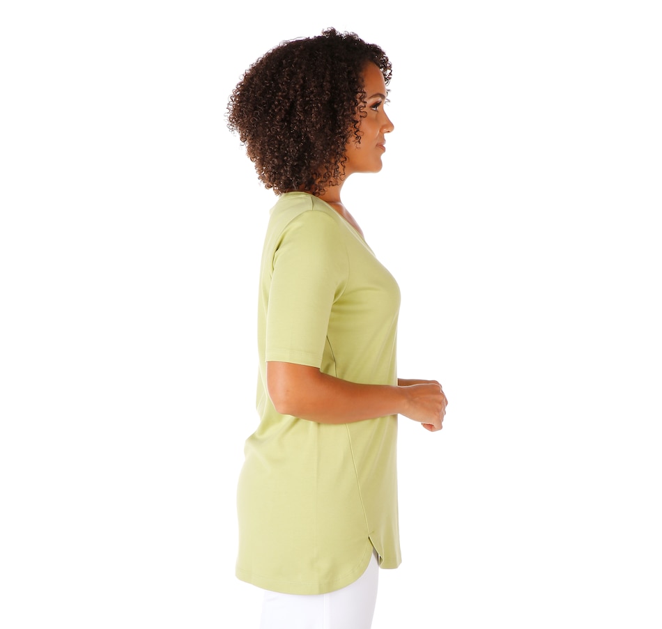 Image 528368_ALTMORE1.jpg, Product 528-368 / Price $14.33, Isaac Mizrahi Live! Essentials Tulip Hem Top on TSC.ca's Fashion department