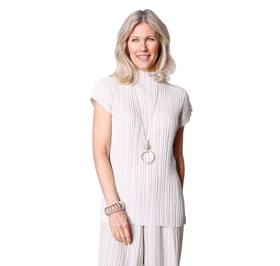 Image 528458_OYS.jpg, Product 528-458 / Price $21.33, MarlaWynne Pleated Mock Neck Sleeveless Top from Wynnelayers on TSC.ca's Clothing & Shoes department