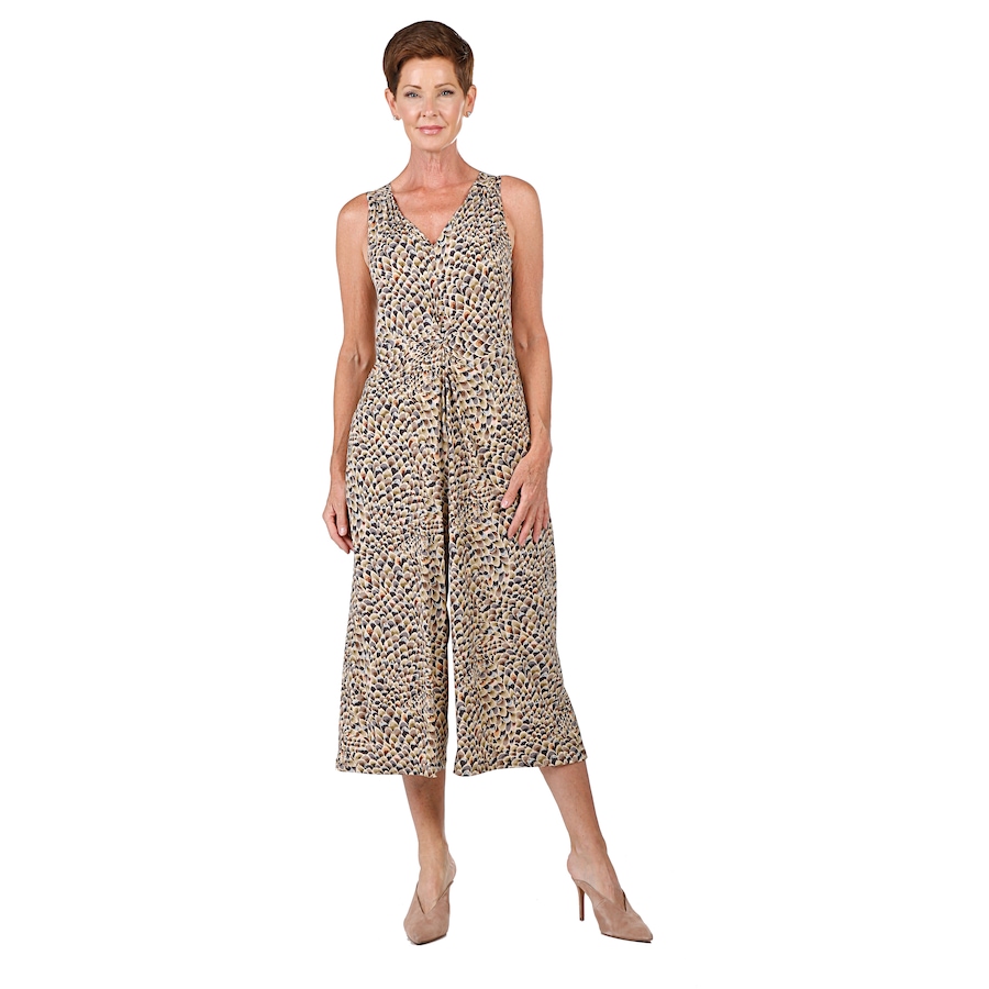 Image 528539_NTFHR.jpg, Product 528-539 / Price $34.33, Kim & Co. Twist Front Gaucho Jumpsuit with Pockets from Kim & Co. on TSC.ca's Fashion department