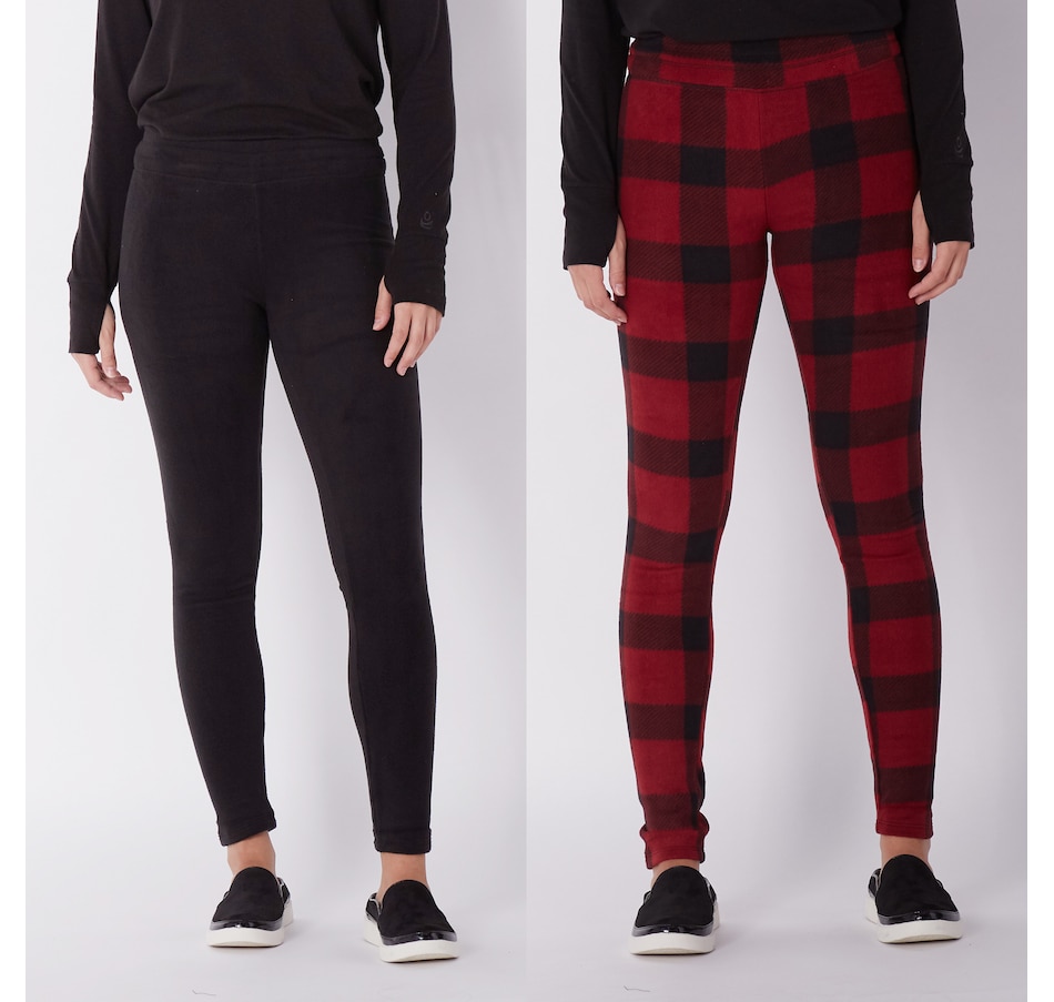 Clothing & Shoes - Bottoms - Leggings - Cuddl Duds Flannel Fleece Leggings  With Seam Detail - Online Shopping for Canadians