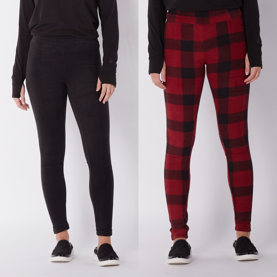 Image 528751_BBCHK.jpg, Product 528-751 / Price $14.33, Cuddl Duds Fleece Leggings 2-Pack from Cuddl Duds  on TSC.ca's Fashion department