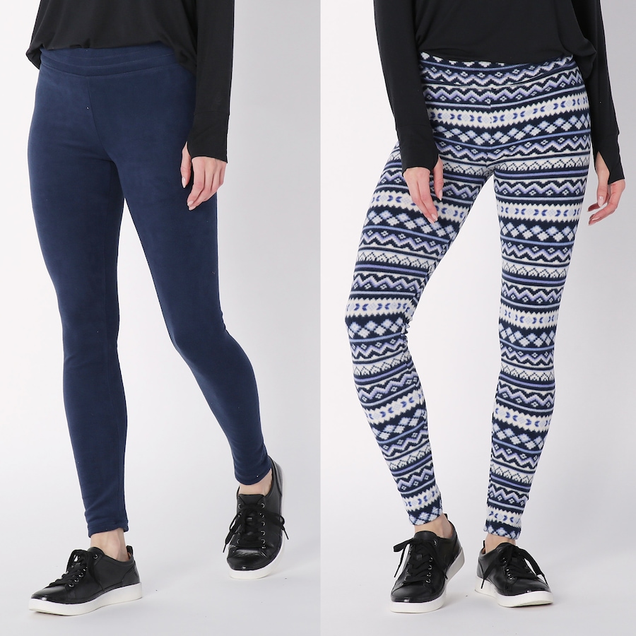 Image 528751_BLFRL.jpg, Product 528-751 / Price $14.33, Cuddl Duds Fleece Leggings 2-Pack from Cuddl Duds  on TSC.ca's Fashion department