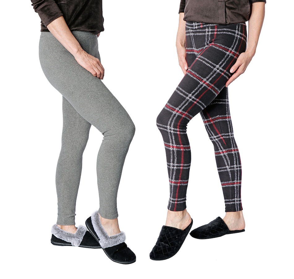 Clothing & Shoes - Bottoms - Leggings - Cuddl Duds Fleece Leggings 2-Pack -  Online Shopping for Canadians