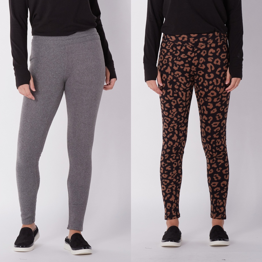 Image 528751_CLEP.jpg, Product 528-751 / Price $14.33, Cuddl Duds Fleece Leggings 2-Pack from Cuddl Duds  on TSC.ca's Fashion department