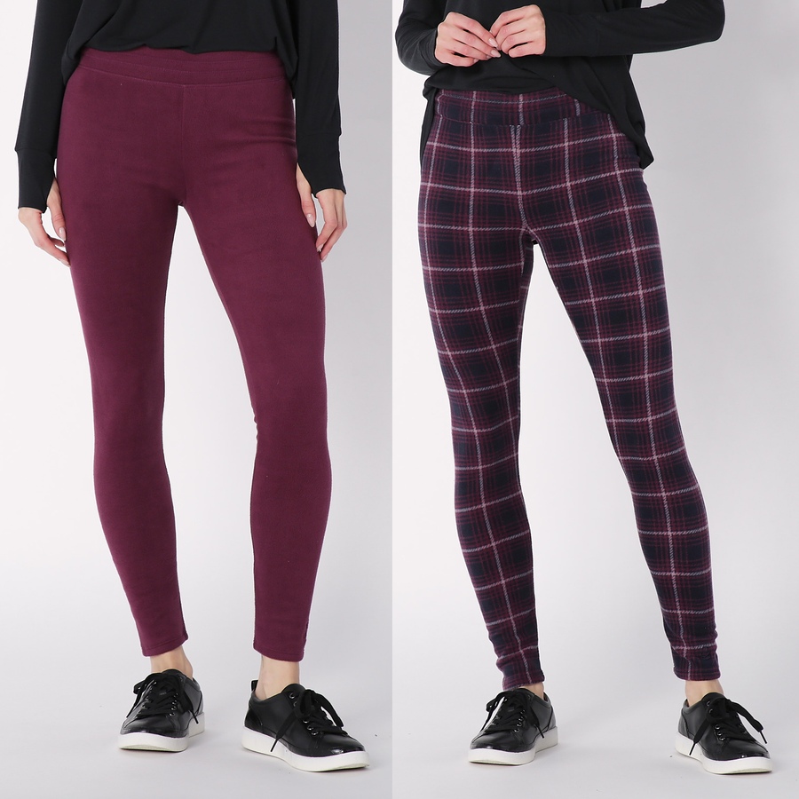 Image 528751_GRPLD.jpg, Product 528-751 / Price $14.33, Cuddl Duds Fleece Leggings 2-Pack from Cuddl Duds  on TSC.ca's Fashion department