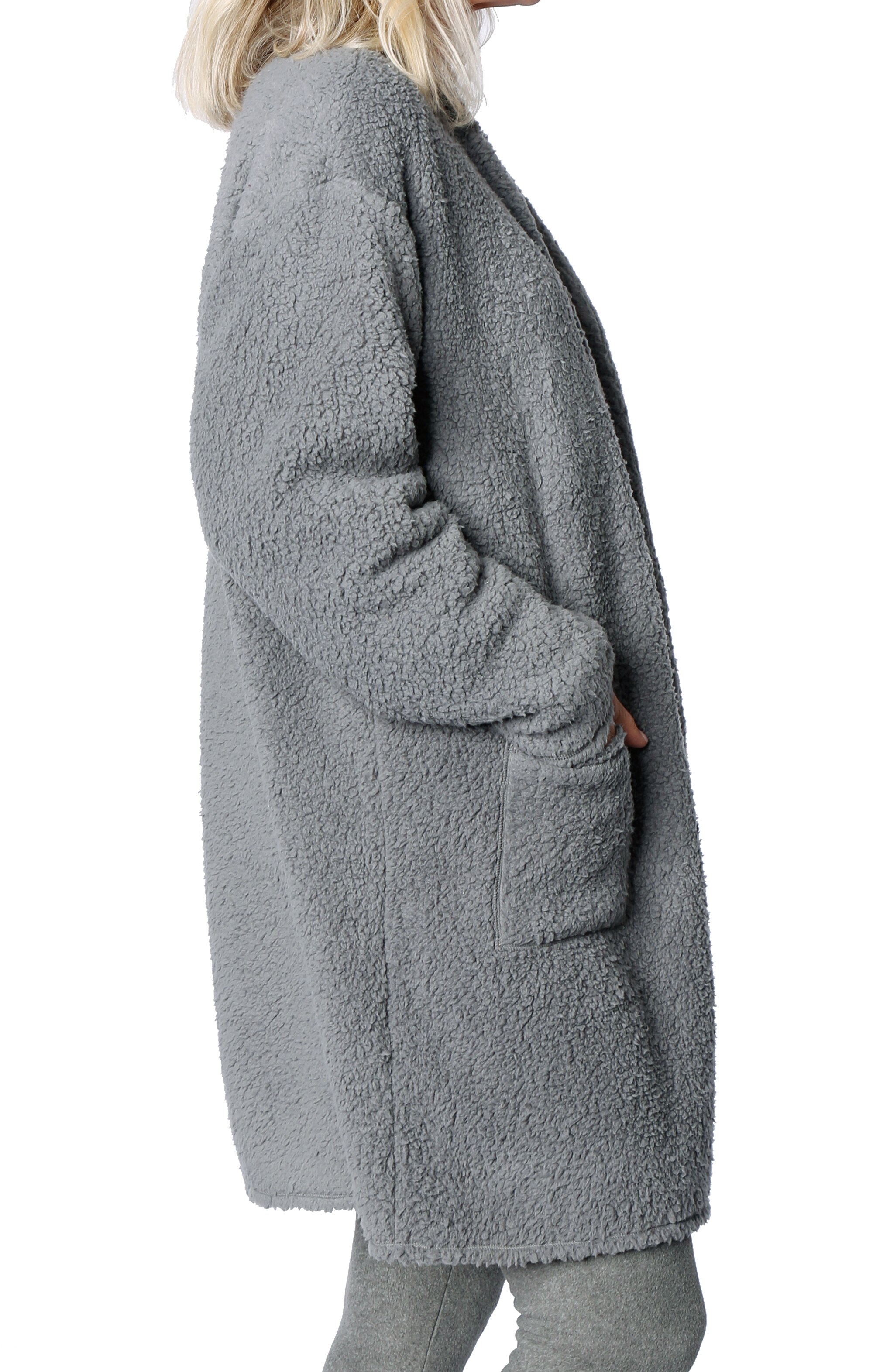 cuddl duds sherpa cardigan robe