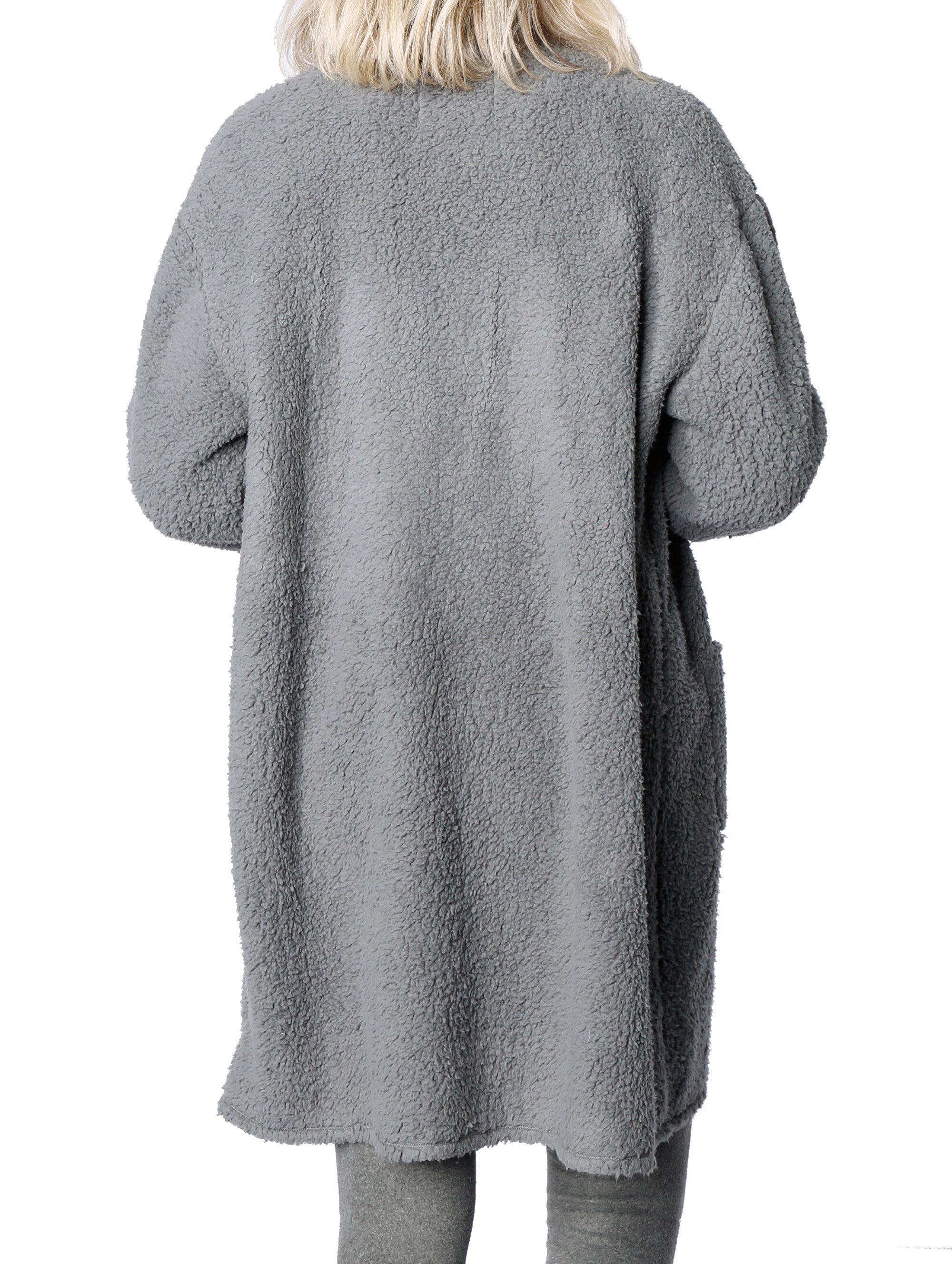 gray sherpa cardigan