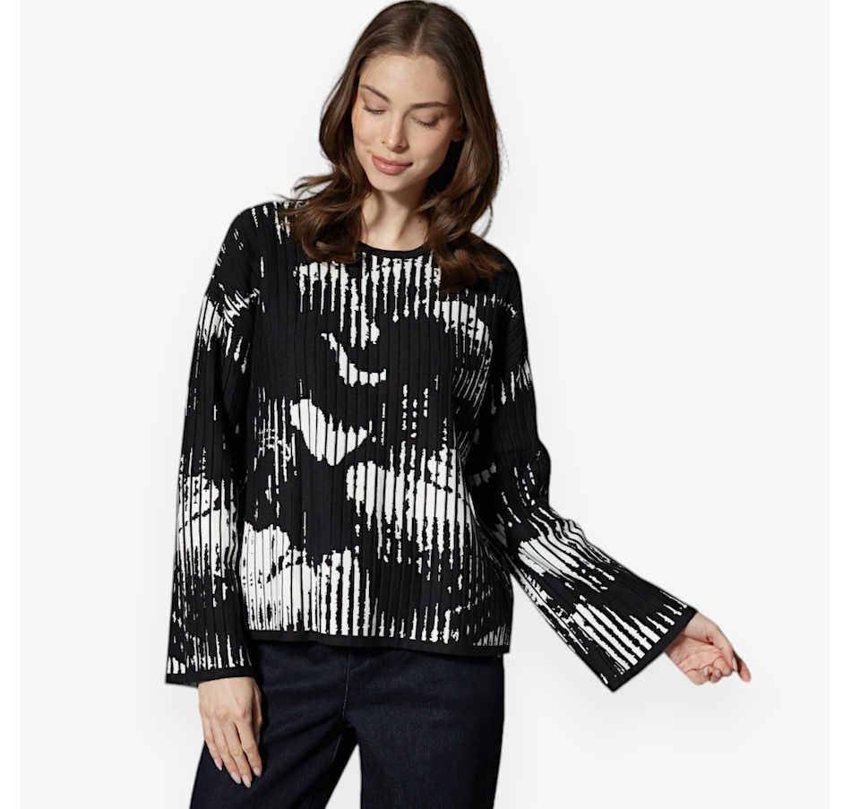Image 528875_BCB.jpg, Product 528-875 / Price $129.90, Wynne Style Patterned Textured Jacquard Sweater from Wynnelayers on TSC.ca's Fashion department