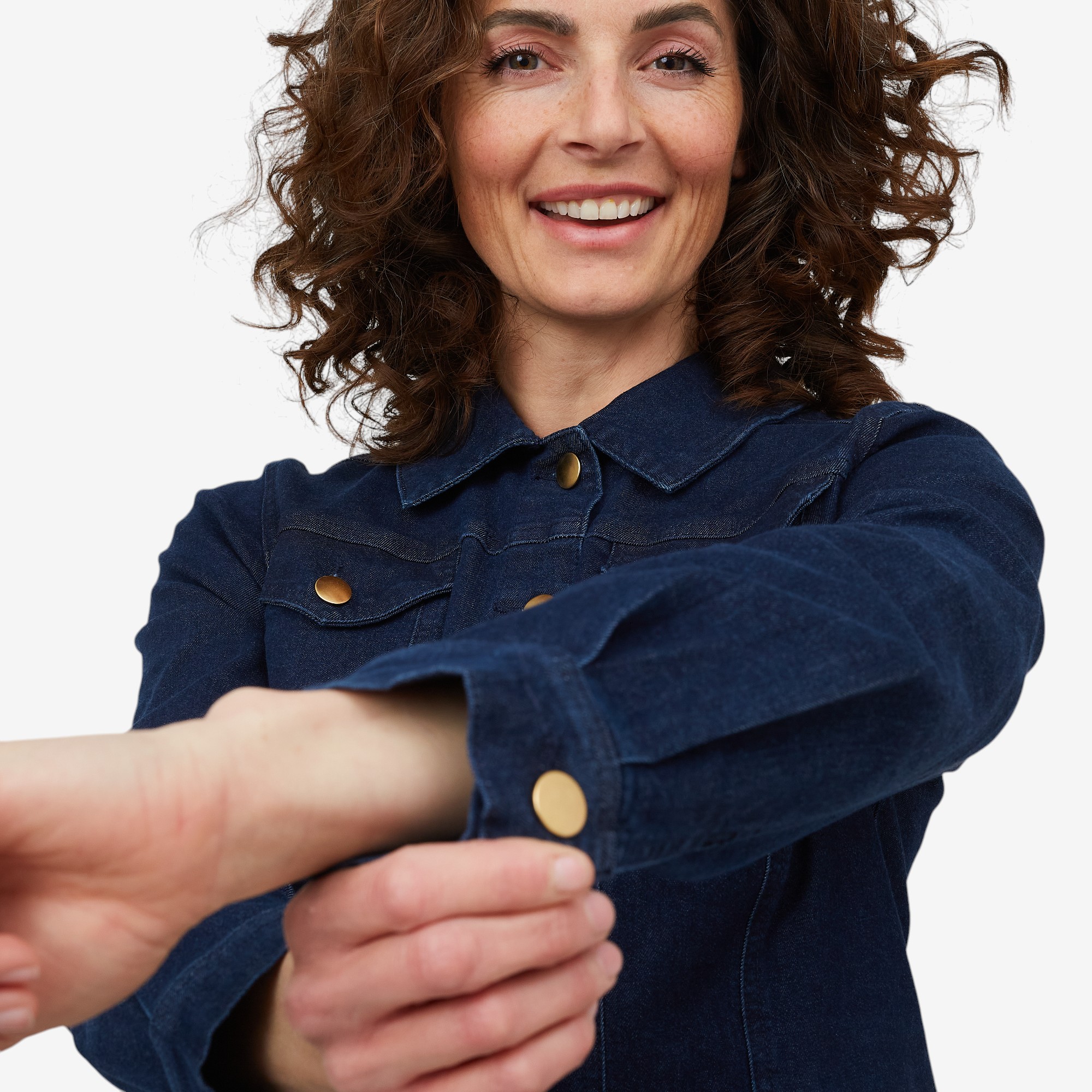 Nina Leonard Button-Up Stretch Denim Jacket - TSC.ca