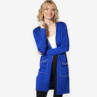 Hailey Lyn Cardigan with Front Pockets and Stud Detail