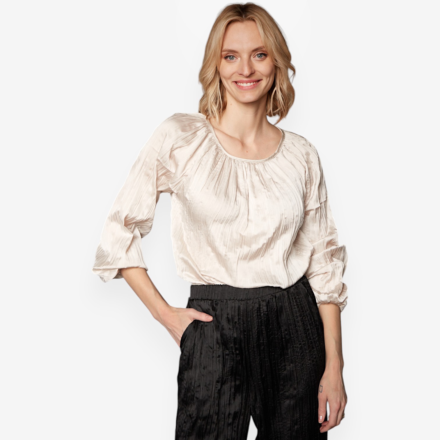 トップス HER. Cotton Tucked Balloon Sleeve Blouse Hailey Lyn Balloon Sleeve Float Blouse - TSC.ca