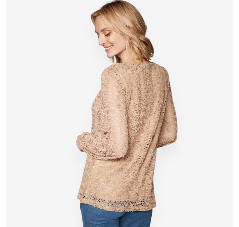 Image 529043_ALTMORE2.jpg, Product 529-043 / Price $29.33, Hailey Lyn Scoop Neck Balloon Sleeve Novelty Knit Top from Hailey Lyn on TSC.ca's Fashion department