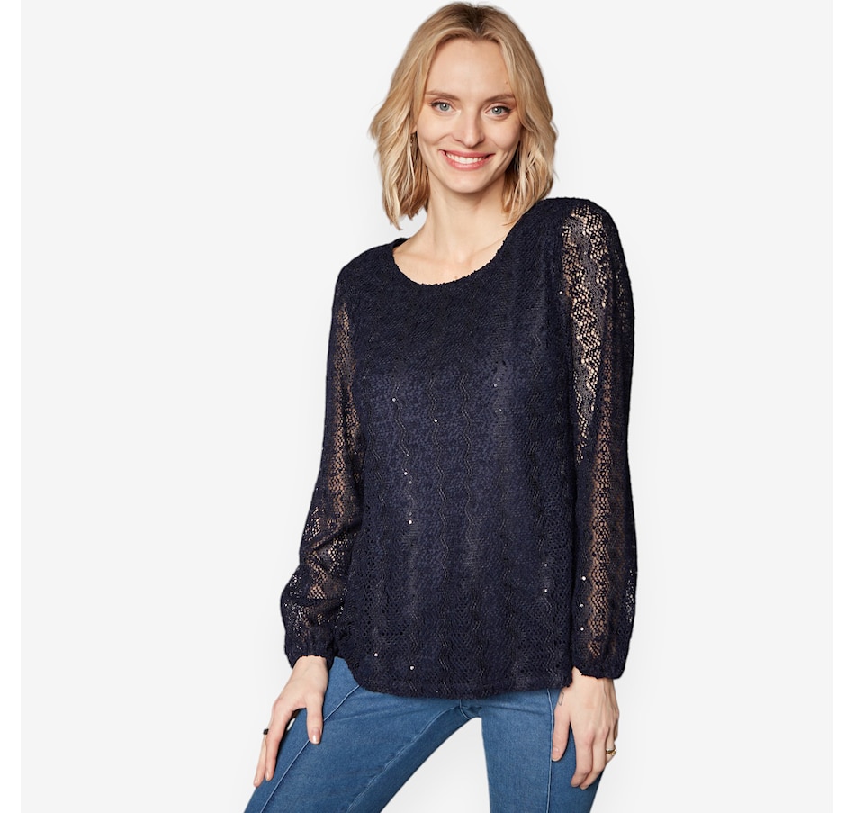 Image 529043_ALTMORE3.jpg, Product 529-043 / Price $29.33, Hailey Lyn Scoop Neck Balloon Sleeve Novelty Knit Top from Hailey Lyn on TSC.ca's Fashion department