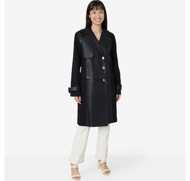 Jhoan Sebastian Grey 2-in-1 Trench and Cropped Jacket