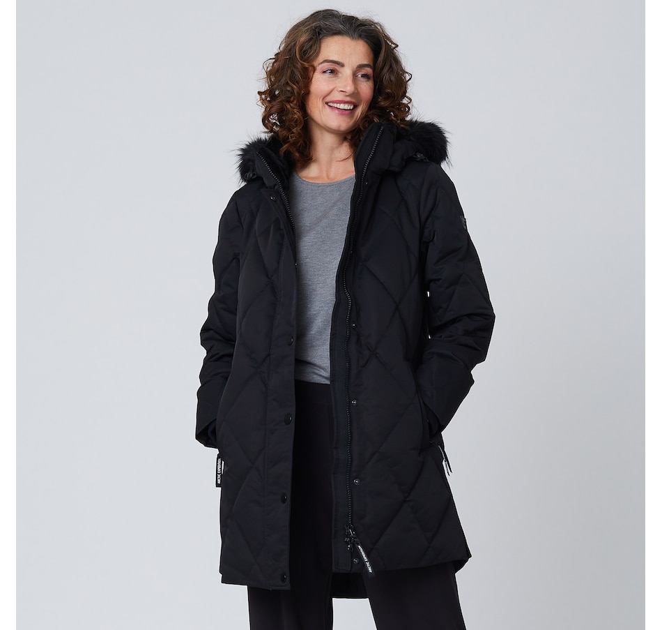 Image 529063_BLK.jpg, Product 529-063 / Price $459.99, Arctic Expedition Quilted Jacket with Detachable Hood and Fixed Fur Trim from Arctic Expedition on TSC.ca's Fashion department