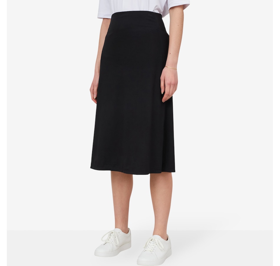 Image 529075_BLK.jpg, Product 529-075 / Price $14.33, Cuddl Duds Flexwear Midi Skirt from Cuddl Duds on TSC.ca's Fashion department