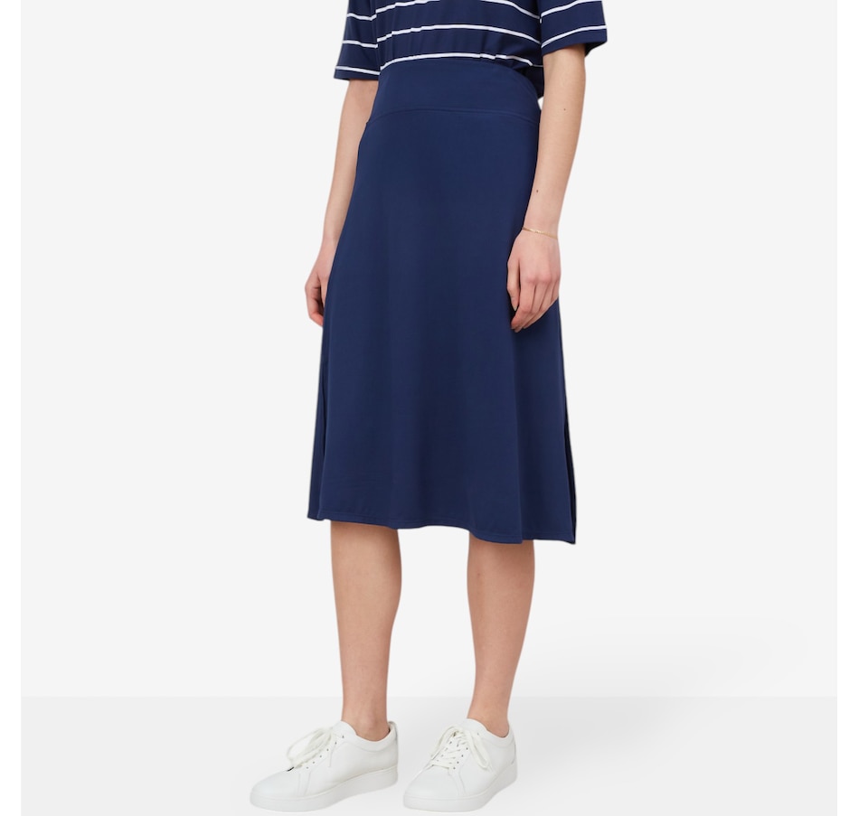 Image 529075_NVY.jpg, Product 529-075 / Price $14.33, Cuddl Duds Flexwear Midi Skirt from Cuddl Duds on TSC.ca's Fashion department