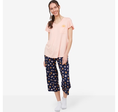 Cuddl Duds Cool and Airy Pocket Full of Sunshine PJ Set