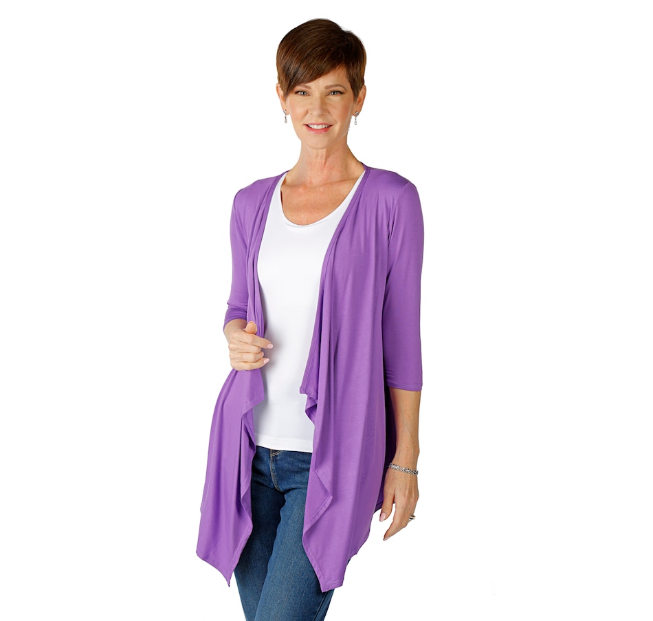 Image 535032_AMY.jpg , Product 535-032 / Price $22.33 , Rhonda Shear "Ahh" 3/4 Sleeve Comfort Wrap on TSC.ca's Fashion department