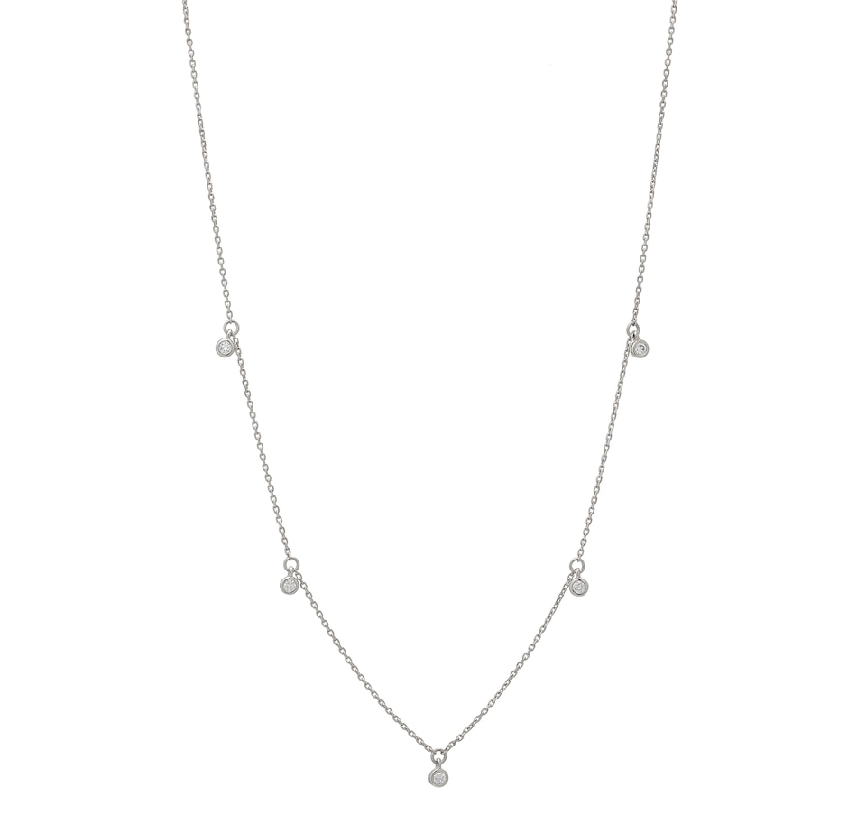 Image 548970_WGL.jpg, Product 548-970 / Price $499.99, 14K Gold Round Diamond Charm Necklace from Gem Finds on TSC.ca's Jewellery department
