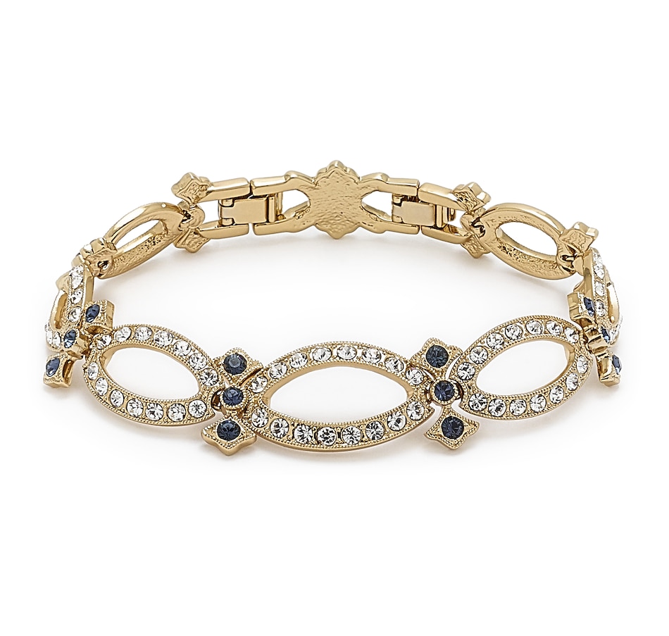 Image 549564.jpg, Product 549-564 / Price $19.33, Grace Kelly - Princess of Monaco Collection Diamond and Sapphire Crystal Oval Link Bracelet from Grace Kelly - Princess of Monaco Collection on TSC.ca's Jewellery department