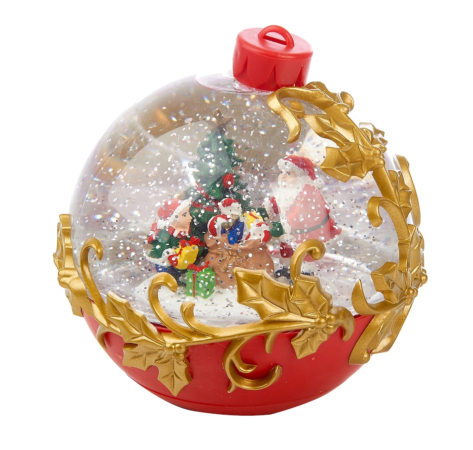 Image 551924.jpg, Product 551-924 / Price $46.99, Holiday Memories 6.5" LED Santa in Ornament Water Globe from Holiday Memories on TSC.ca's Home & Garden department