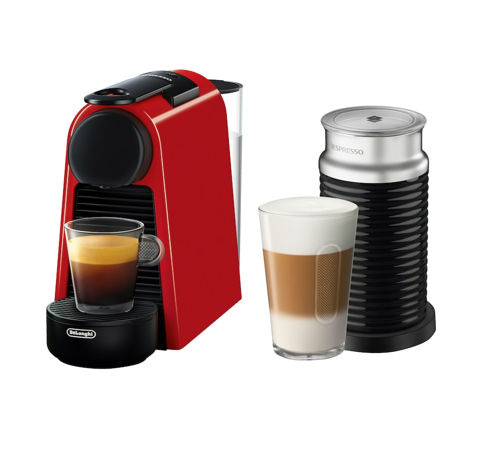 Image 552276_RED.jpg, Product 552-276 / Price $279.00, Nespresso Essenza Mini with Aeroccino by De'Longhi from Nespresso on TSC.ca's Kitchen department