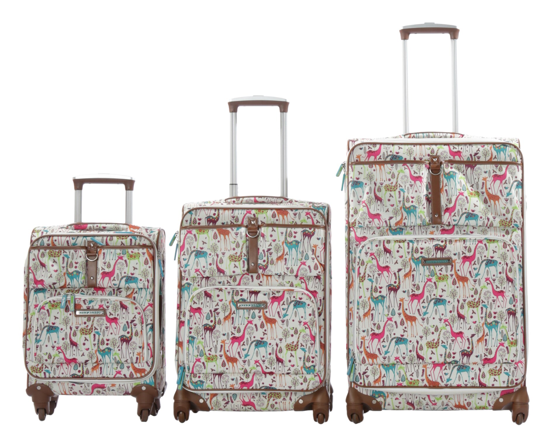lily bloom 3 piece luggage set