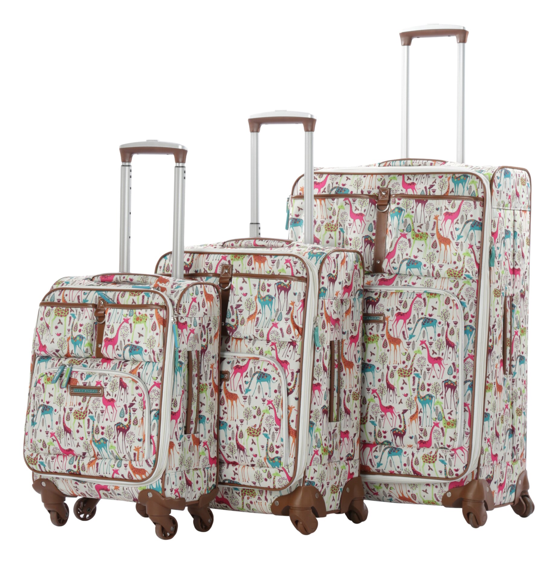 lily bloom 3 piece luggage set