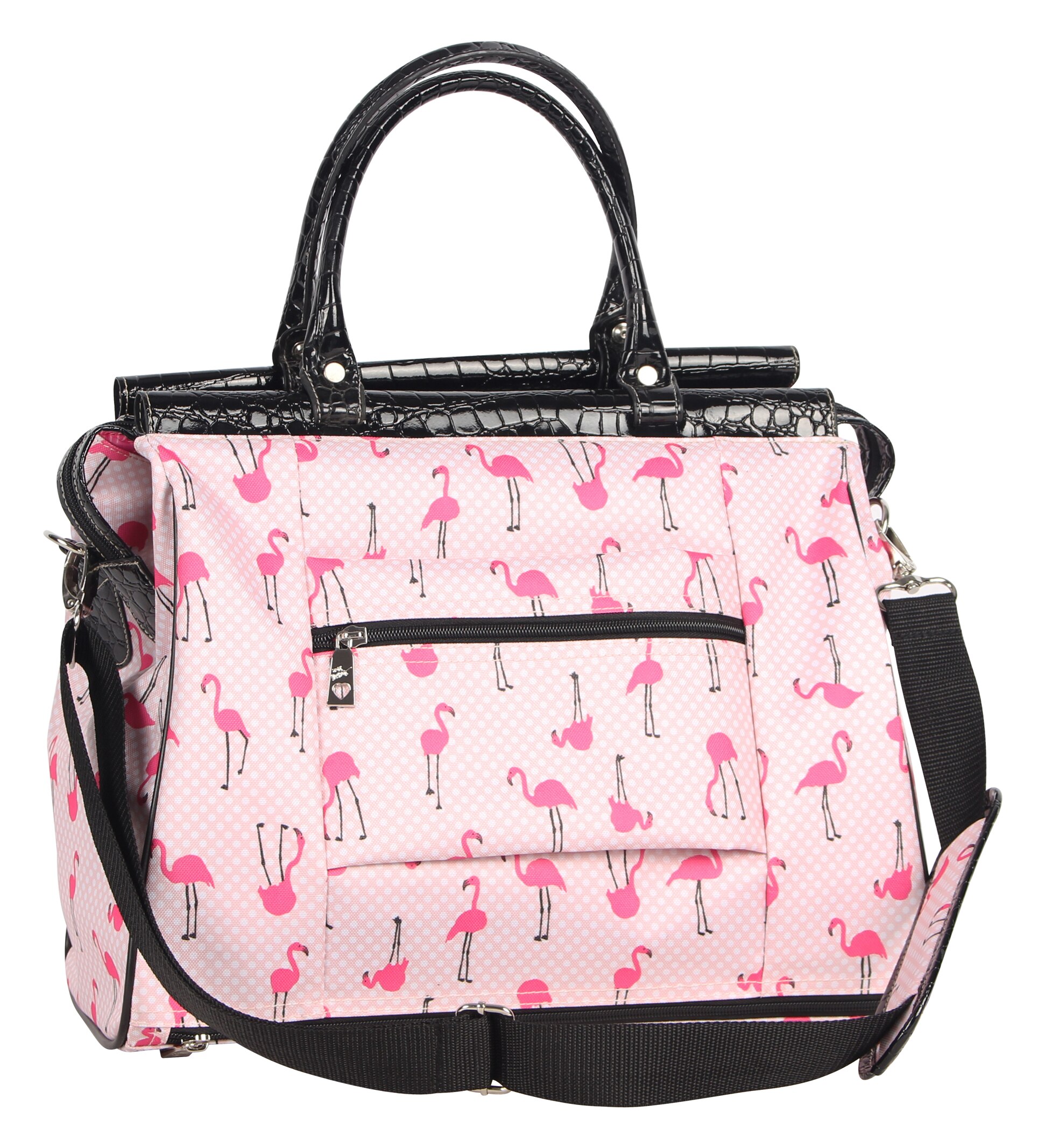 betsey johnson flamingo suitcase