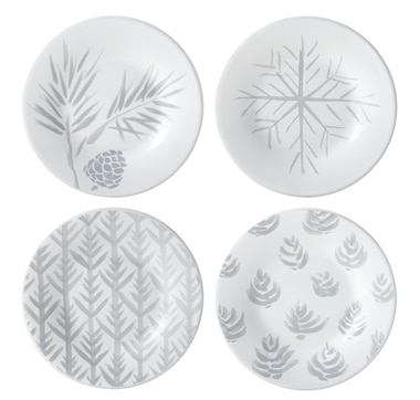Lenox Alpine Carved Assorted Tidbit Plates - Set of 4