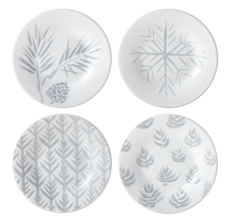 Image 553046.jpg, Product 553-046 / Price $49.99, Lenox Alpine Carved Assorted Tidbit Plates - Set of 4 from Lenox on TSC.ca's Home & Garden department