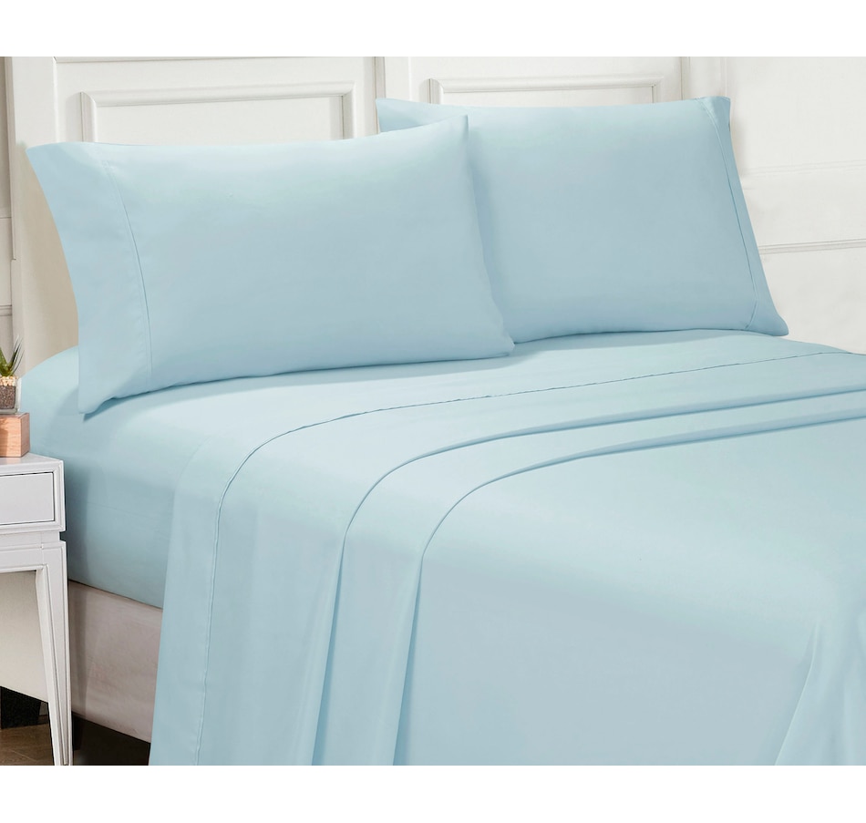 Image 554020_AQA.jpg , Product 554-020 / Price $39.99 - $59.99 , Ellen Tracy Supreme Smooth 4-Piece Sheet Set from Ellen Tracy on TSC.ca's Home & Garden department