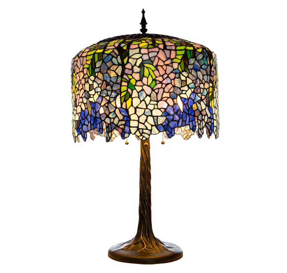 Image 554888.jpg, Product 554-888 / Price $999.99, Tiffany Style Stained-Glass Grand Wisteria Table Lamp (29.5"H) from Tiffany Style Lighting on TSC.ca's Home & Garden department