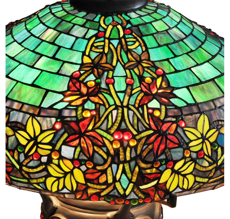 Image 554890_ALTMORE10.jpg, Product 554-890 / Price $1,899.99, Tiffany Style 34"H Stained Glass Turtleback Mosaic Double-Lit Lamp from Tiffany Style Lighting on TSC.ca's Home & Garden department