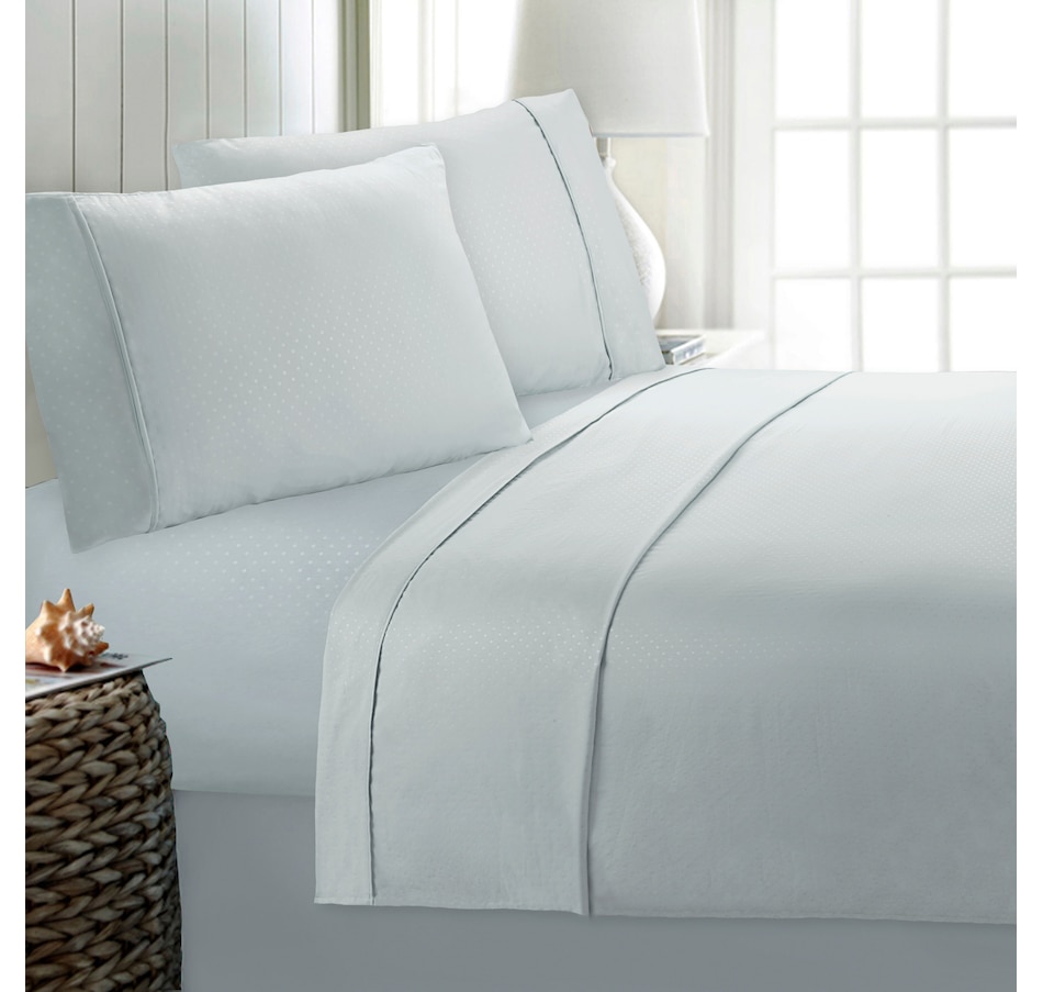 Image 554942_GRY.jpg , Product 554-942 / Price $62.99 , St. Clair 6-Piece Embossed Swiss Dot Sheet Set from St. Clair Bedding on TSC.ca's Home & Garden department