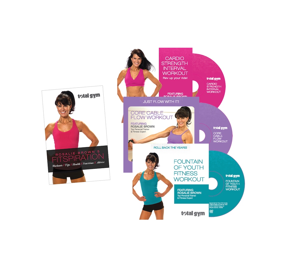 Image 555093.jpg, Product 555-093 / Price $59.95, Total Gym 3 DVD Set and Fitspiration Guide with Rosalie Brown from Total Gym on TSC.ca's Health & Fitness department