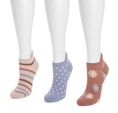 Product 556-445 / Price $29.99 , Muk Luks Cotton Ankle Compression Socks (3-pack)