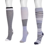 Muk Luks Knee High Cotton Compression Socks (3-pack)