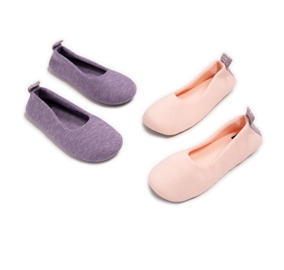 Image 556447_ALTMORE11.jpg, Product 556-447 / Price $19.33, Muk Luks Soft Sole Ballerina Flat with Travel Bag (2-pack) from Muk Luks on TSC.ca's Shoes department