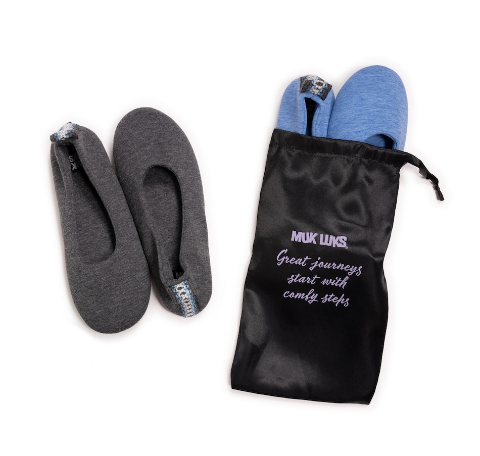 Image 556447_ALTMORE3.jpg, Product 556-447 / Price $19.33, Muk Luks Soft Sole Ballerina Flat with Travel Bag (2-pack) from Muk Luks on TSC.ca's Shoes department