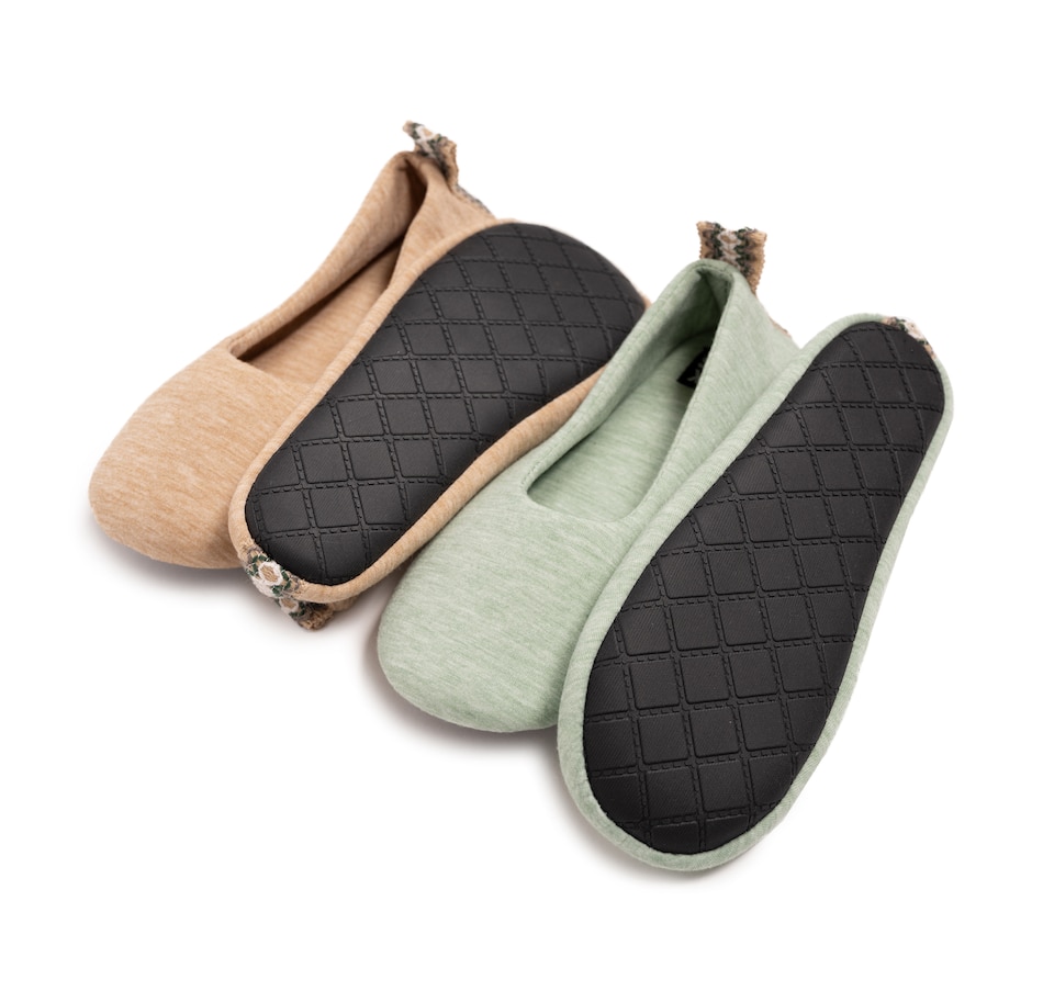 Image 556447_ALTMORE8.jpg, Product 556-447 / Price $19.33, Muk Luks Soft Sole Ballerina Flat with Travel Bag (2-pack) from Muk Luks on TSC.ca's Shoes department