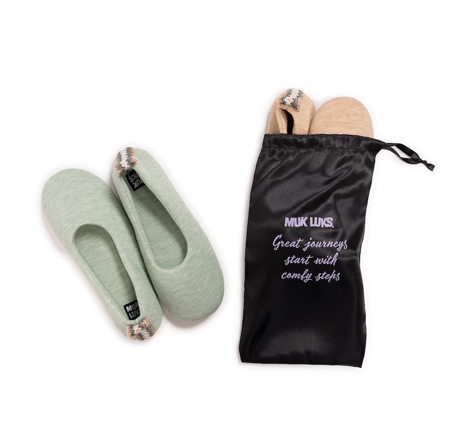 Image 556447_ALTMORE9.jpg, Product 556-447 / Price $19.33, Muk Luks Soft Sole Ballerina Flat with Travel Bag (2-pack) from Muk Luks on TSC.ca's Shoes department