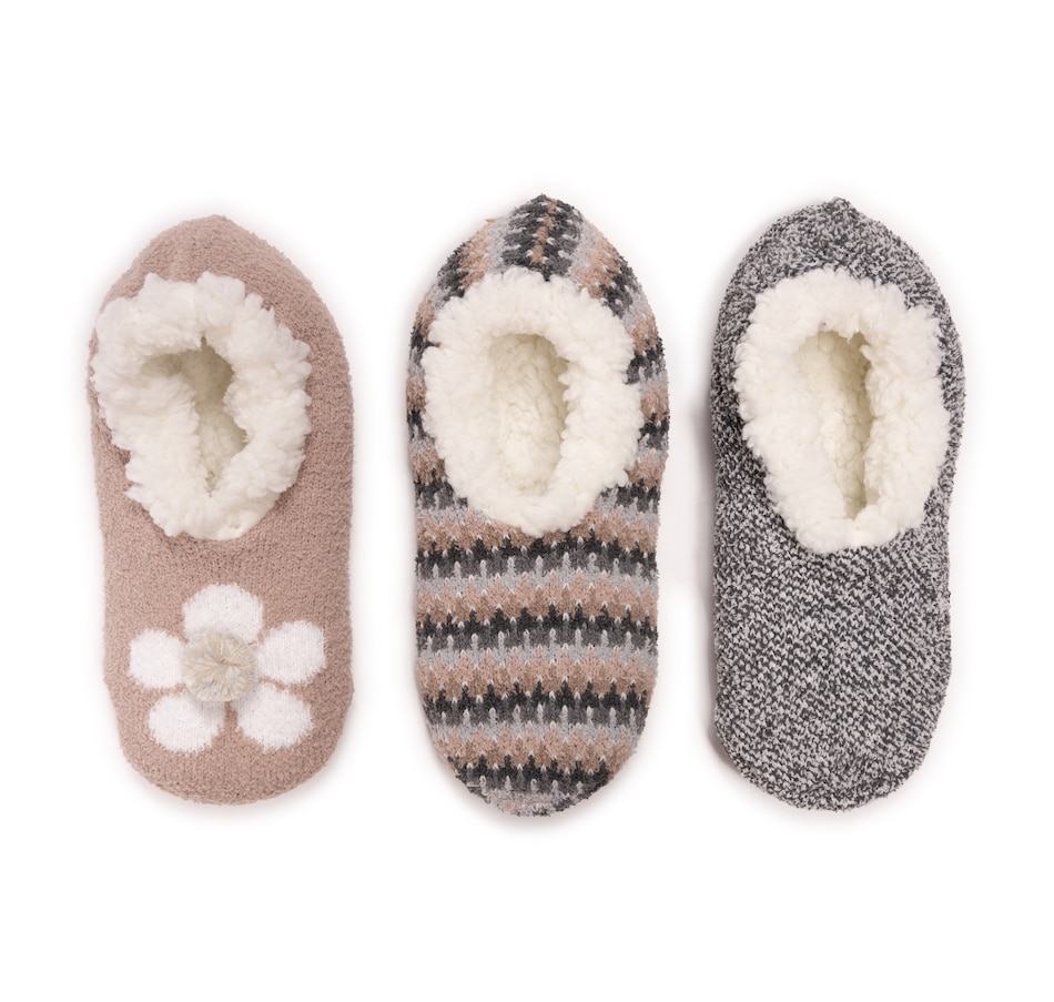 Image 556448_ALTMORE17.jpg, Product 556-448 / Price $29.99, Muk Luks Aloe Infused Ballerina Slipper Socks (3-pack) from Muk Luks on TSC.ca's Clothing & Shoes department
